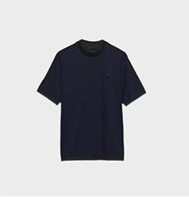 prada faux layered short sleeve t-shirt